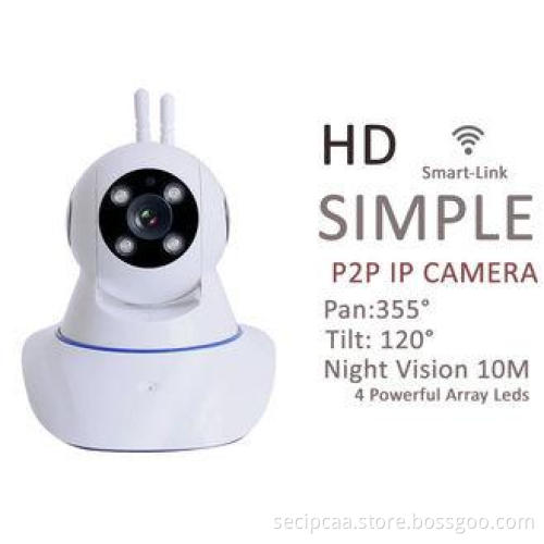 Home Motion Detection Alarm Ip Camera 720P Automatically Wh